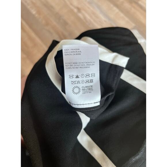 Reformation Marie Contrast Skirt Black White Size 8 - Picture 6 of 6